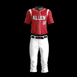 Maillot de baseball et de softball avec broderie personnalisée Vêtements de sport en polyester avec logo imprimé Chemise de style uniforme pour vêtements de sport - Product Image 1