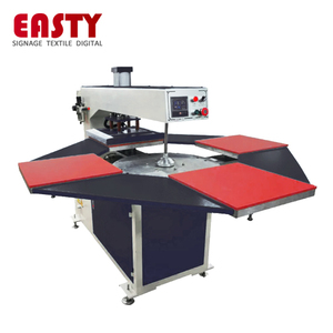 Presse à chaud pour t-shirt carrousel rotatif automatique à 4 stations avec impression par sublimation de colorant pour plateau tournant pneumatique - Product Image 3