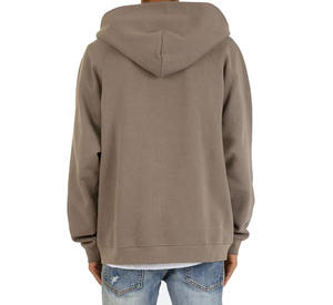 Pull à capuche zippé vierge uni personnalisé pour hommes 100% coton Style vintage 450 g/m² Sweats à capuche surdimensionnés zippés lourds - Product Image 4