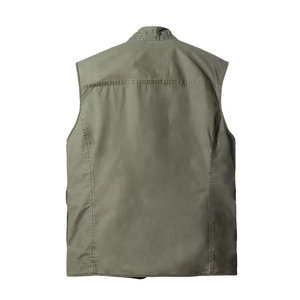 Gilet en cuir réversible grande taille pour hommes, haut chaud pour l'hiver, gilet de motard en tissu de style décontracté, vente en gros directe à bas prix à l'usine - Product Image 6