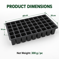 Plateau de semis en plastique PS à 45 alvéoles, profond, pour pépinière, pour la propagation de légumes et de fleurs en serre, pour le démarrage de semis - Vente en gros