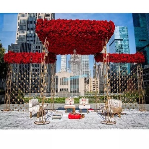 Impresionante Decoración de Mandap Metálico para Bodas, Hermoso Mandap Metálico para Bodas al Aire Libre, Elegante Mandap Metálico para Bodas al Aire Libre en el Reino Unido - Product Image 1
