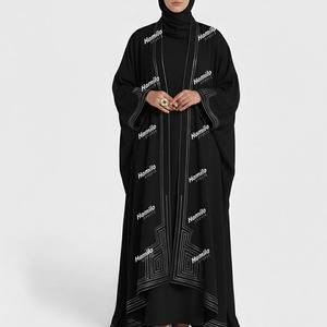 2026 ropa exterior ropa islámica Abaya mujeres vestido musulmán Abaya cinturón cintura holgado Kaftan venta al por mayor Abaya 2023 seda personalizada - Product Image 3
