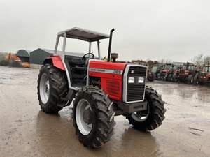 รถแทรกเตอร์การเกษตร Massey Ferguson 385 คุณภาพสูง ขับเคลื่อนด้วยดีเซล พร้อมฟังก์ชันหลากหลายและอุปกรณ์ตักดิน ออกแบบมาเพื่อการเพาะปลูกในไร่นา - Product Image 3