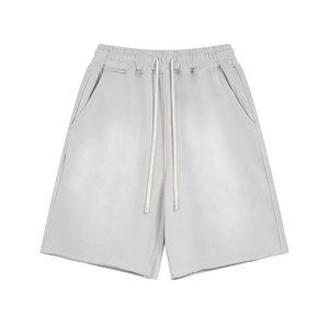 Short de yoga décontracté et doux en coton extensible d'été avec logo personnalisé Short vintage avec cordon de serrage pour femmes - Product Image 6