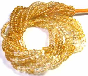 Perles de citrine naturelle de qualité supérieure, 16 pouces, rondes, polies, lisses, perles en vrac, 3-4,5 mm, citrine jaune, bijoux DIY - Product Image 6