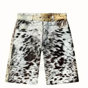 กางเกงขาสั้นหนังวัวแท้แบบลำลองสำหรับผู้ชายและผู้หญิง เป็นมิตรกับสิ่งแวดล้อม คุณภาพพรีเมียม มีสไตล์และสวมใส่สบาย - Product Image 2