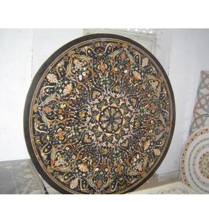 Superposition de table en pierres précieuses semi-précieuses Fabricant indien Table décorative de luxe moderne et luxueuse pour le salon de jardin - Product Image 5