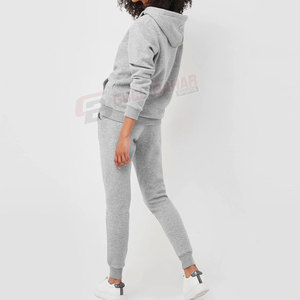 Conjuntos Deportivos Casuales de Invierno para Mujer, Transpirables y Ligeros, con Capucha, Cuello con Contraste de Color, Material de Poliéster/Algodón, Personalizados - Product Image 5