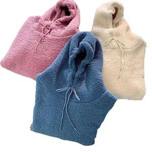OEM Sweat à capuche en polaire Sherpa pour hommes, logo brodé personnalisé de haute qualité, pull Sherpa vierge surdimensionné et vierge pour l'hiver - Product Image 5