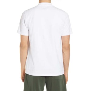 Camiseta Blanca de Algodón para Hombre, Gruesa, Ecológica, con Cuello Simulado y Tejido de Algodón Peinado - Product Image 4