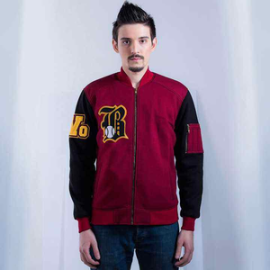 Parches de chenilla bordados personalizados, chaquetas universitarias de béisbol de talla grande con Letterman Winter Varsity Bomber para estudiantes - Product Image 1