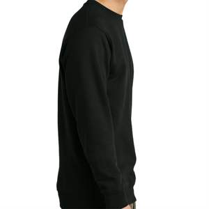 Sudadera negra de cuello redondo polar para hombre-Jersey suave y acogedor para ropa informal, ideal para capas en otoño e invierno - Product Image 5