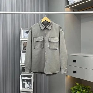 Veste d'hiver à carreaux en flanelle doublée de laine pour hommes avec bouton veste à capuche à manches longues pulls pour hommes manteau veste de style moto - Product Image 1
