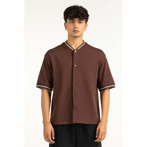 Camisa a Rayas de Popelina de Corte Regular MN-CS-SS26-302-B Antiarrugas Casual de Negocios Tallas 3XL+ Suministro ODM - Product Image 1