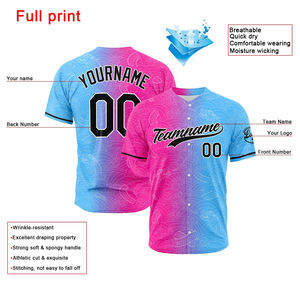Vêtements de sport de softball/baseball pour femmes de haute qualité, personnalisés, respirants, jersey à boutons complets, confortable et portable - Product Image 2