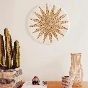 Woven Wall <b>Basket</b> Set of 4 Hanging Decorative Boho Styled <b>Baskets</b> Elegant Best Fit for Bedroom Livingroom Wall <b>Basket</b> Decor <b>Gift</b> - Product Image 4