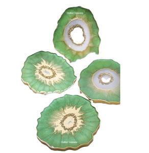 Posavasos de resina 3D hechos a mano, diseño dorado y floral, decoración elegante para el hogar y la Oficina a un precio a precios mayoristas - Product Image 4