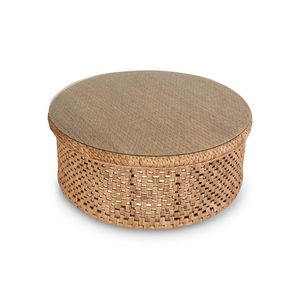 Mesa de anidación con estilo moderno de moda real, hecha de ratán, Color marrón, accesorios para muebles de sala de estar a bajo precio - Product Image 1