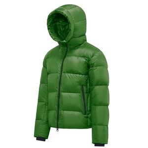 Veste matelassée épaisse imperméable à capuche personnalisée pour hommes avec fermeture éclair et logo frontal, service OEM en gros - Product Image 5