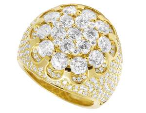 Luxury Iced Out Moissanite <b>Ring</b> <b>for</b> <b>Men</b> Gold Plated 925 <b>Silver</b> Hip Hop Jewelry - Product Image 3