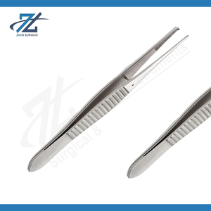 Pinces à dissection Dott fines, 1-2 dents, 178 mm de long, en acier inoxydable, instruments chirurgicaux manuels, certifiés CE, fabricant Pakistan - Product Image 2