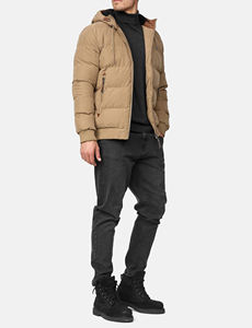 Chaqueta Bomber Unisex Cálida con Capucha, Cierre de Cremallera, Relleno de Algodón, OEM al por Mayor, Chaqueta Acolchada para Hombre - Product Image 2