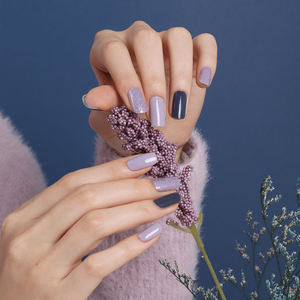 ShineB <b>Gel</b> <b>Nail</b> Strips #45909 Ash Lavender Best Selling <b>Nail</b> Wraps Easy Glam <b>Nail</b> Stickers Salon High Quality Made in Korea - Product Image 4