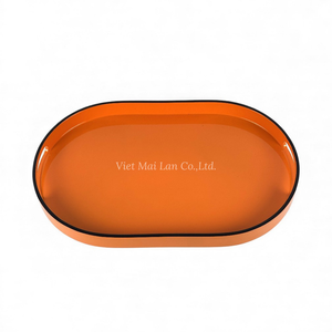 Plateau en laque pour servir les aliments et décorer la table, artisanat artisanal du Vietnam - Product Image 2