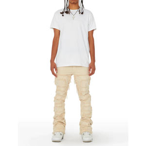 Pantalones de chándal para hombre en blanco, venta al por mayor, logotipo personalizado, deportes, jogging, gimnasio, pantalones de Jogger apilados, ropa de calle, Joggers, pantalones Cargo para hombre - Product Image 3