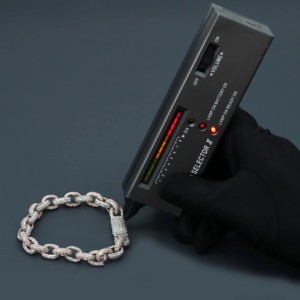 Bracelet de luxe en argent 925, maille cubaine, micro-incrustation de moissanite taillée, plaqué or rose, style hip-hop, certifié IGI, pour femme - Product Image 6