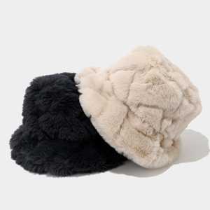 SIDDIQUI HOSINEX 2024 Women's <b>Faux</b> <b>Fur</b> Plush Solid Laminated Casual Winter Warm Bow Ripped Seamless Dyed <b>Bucket</b> <b>Hat</b> - Product Image 2
