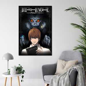 Póster de Death Note de Estilo Moderno 'From the Shadows' en Lienzo con Marco Negro para Decoración de Pared - Product Image 3