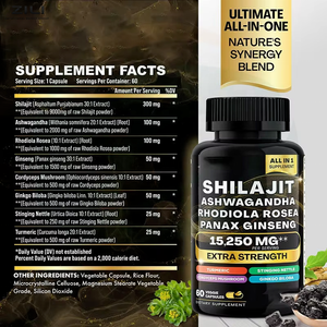 Comprimés de résine de Shilajit biologique OEM 100% naturels, antioxydant, produit de beauté, booster <span class=keywords><strong>d</strong></span>'énergie - Product Image 4