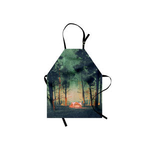 Delantal de cocina de restaurante con estampado personalizado de Material de algodón puro por sublimación de último diseño - Product Image 5