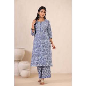 Kurta en coton droit pour femme Maheen Aza - Product Image 2