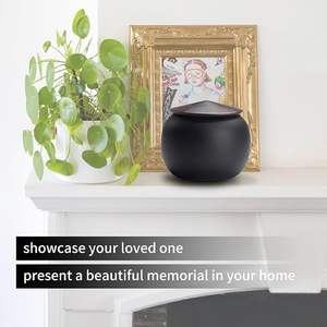 Black Small urn <b>Ashes</b> <b>Keepsake</b> Decorative Ceramic Small urn - Product Image 4