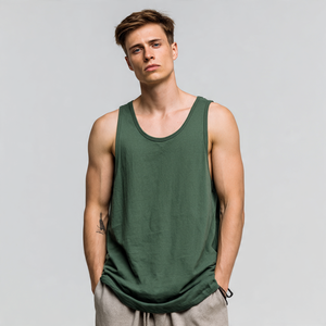 Séchage rapide léger Singlet haut hommes 100% Polyester entraînement gilet haut hommes Muscle Fit Bodybuilder débardeur hommes - Product Image 2