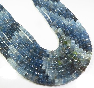 Cuentas Redondas de Aguamarina Azul Natural de 4.5mm, 14 Hebras, Microfacetadas, Briolette, Ojo de Gato, Piedras Preciosas Sueltas - Product Image 2