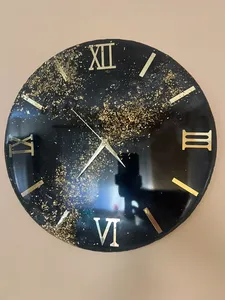 Haute demande luxe résine horloge océan thème simple face Art déco Design élégant décoration murale pour salon intérieurs modernes inde - Product Image 6