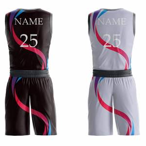 Dos caras Gamewear Jerseys Imprimir Logo Deportes Baloncesto Uniformes Alta calidad Reversible Baloncesto Ropa - Product Image 2