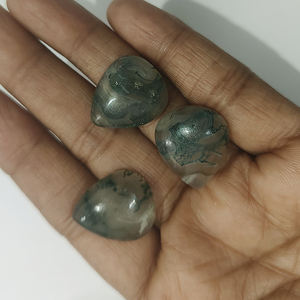 Lote de 3 Cabujones de Ágata Musgosa Natural de 20x17mm, 46.3 Quilates, Iroc Sales, Gemas Sueltas de Ágata de Buena Calidad, US$10.58 por Todo - Product Image 3