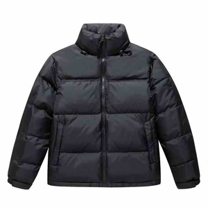 Blouson matelassé pour homme haut de gamme, personnalisé et enduit, coupe-vent respirant de qualité supérieure, col montant, fermeture éclair, style bomber urbain - Product Image 4