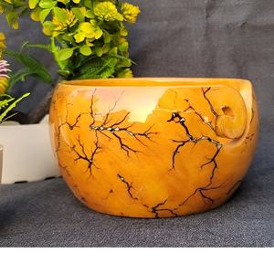 Cuenco de hilo de ganchillo de resina de calidad de exportación, cuenco para tejer hilo con 12 Uds. Ganchos de ganchillo de bambú para regalo de ganchillo para mamá abuela - Product Image 6