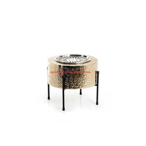 Gold hammered Luxury Dallah <b>Heater</b> Stainless Steel For Dallah <b>Heating</b> Arabian Style Made in India Hot Selling and High Quality - Product Image 1