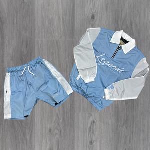 Ensemble court coupe-vent léger et imperméable pour homme, style survêtement réfléchissant 2026, idéal pour l'entraînement sportif estival - Product Image 3