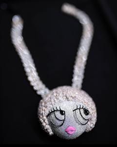 VIDHI JEWELLERY Custom 925 Plata oro blanco ajuste completo Iced Moissanite colgantes carta encantos Bail HipHop estilo fiesta IGI - Product Image 6