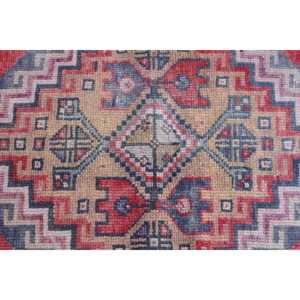 พรมวินเทจขนาด 3.5x6.4 ฟุต, พรม, พรมสีแดงไล่เฉด, พรมขนสัตว์ - Product Image 5