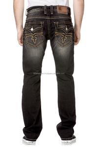 High Quality Customized Embroidery Design on Pocket <b>Mens</b> Denim <b>Jeans</b> - Product Image 4