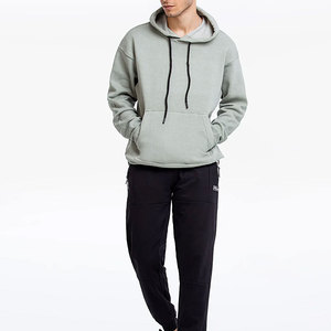 Sudadera con Capucha de Forro Polar de Poliéster/Algodón de Estilo Único para Hombre, Transpirable, para la Temporada de Invierno, Precio al por Mayor, Lisa, Teñida, con Bolsillo - Product Image 1